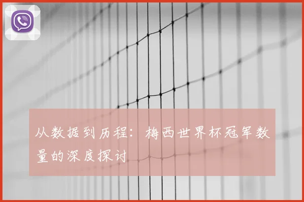 从数据到历程:梅西世界杯冠军数量的深度探讨